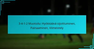 3-4-1-2 Muotoilu: Hyökkäävä sijoittuminen, Painaaminen, Viimeistely